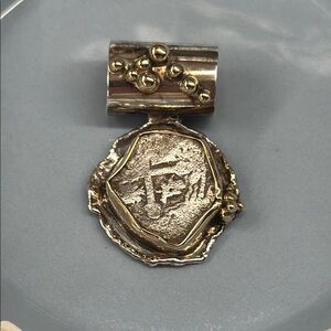 Spanish Fleet Coin Silver and Gold Pendant